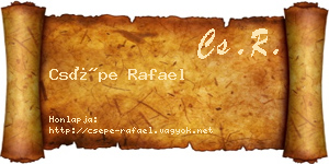 Csépe Rafael névjegykártya